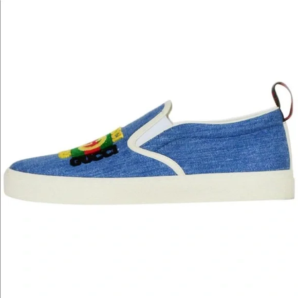 Gucci | Shoes | Guccikura Denim Slipon Sneakers | Poshmark display picture 1